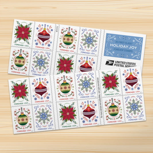 Holiday Joy Stamps, Sheet of 100